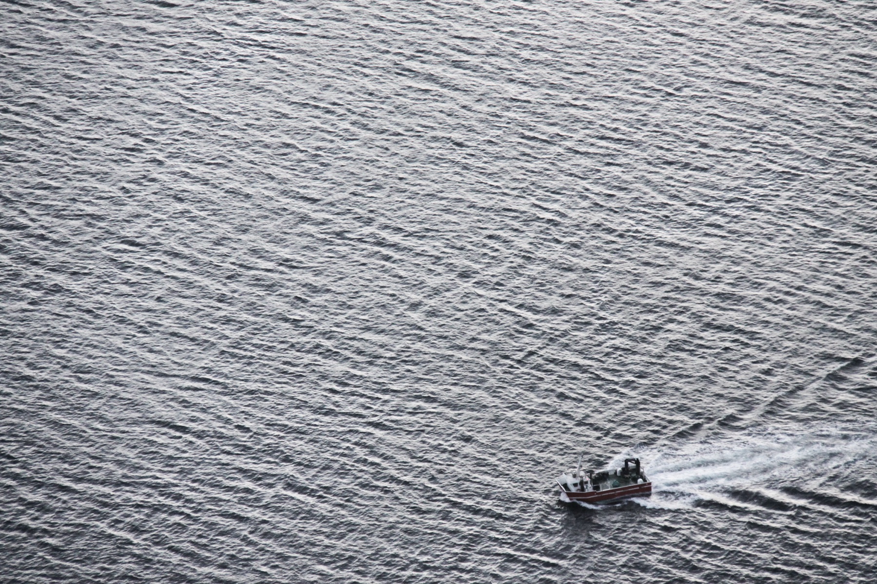 Boat Wake at Sea