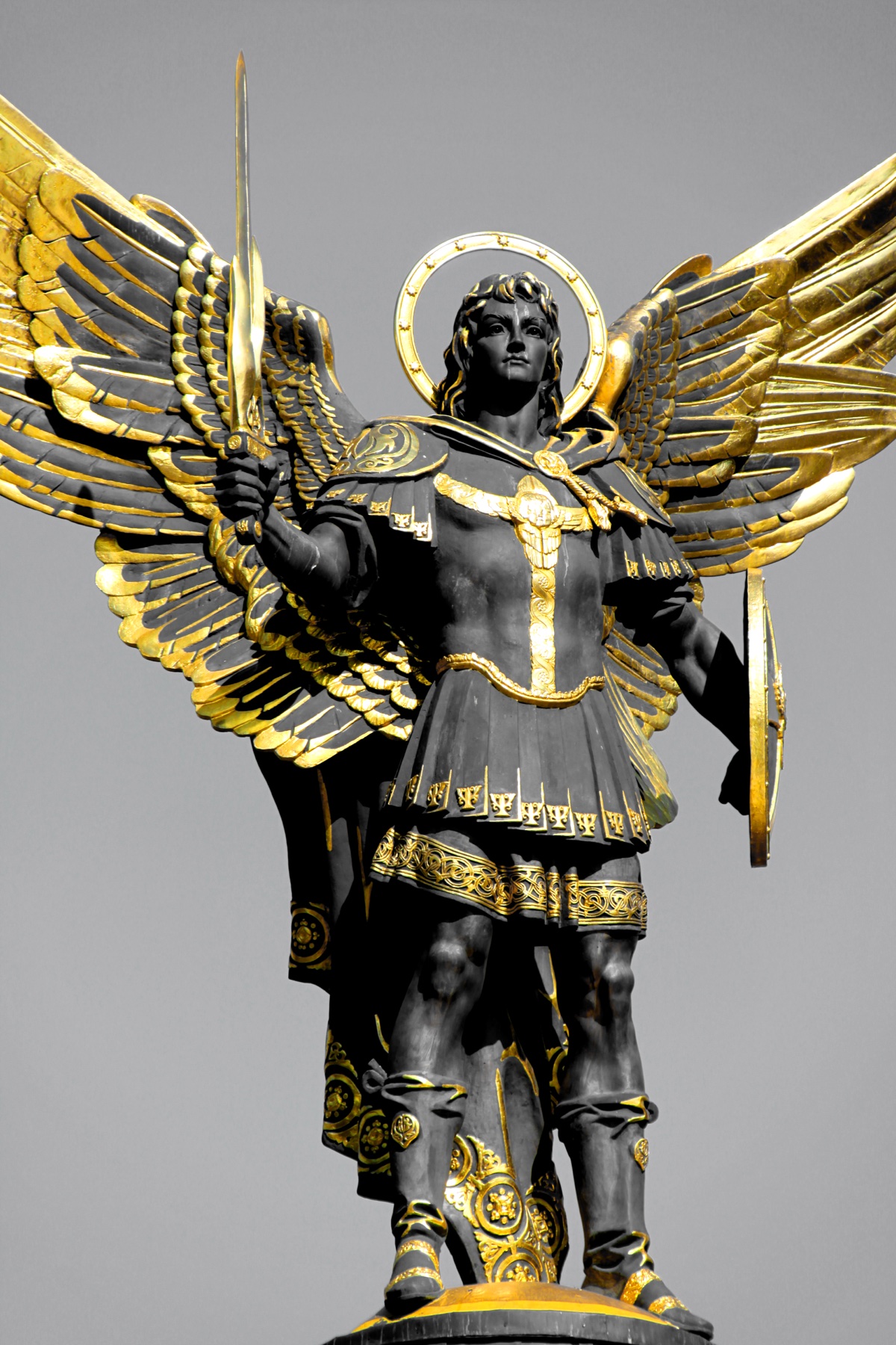 Golden Archangel Statue