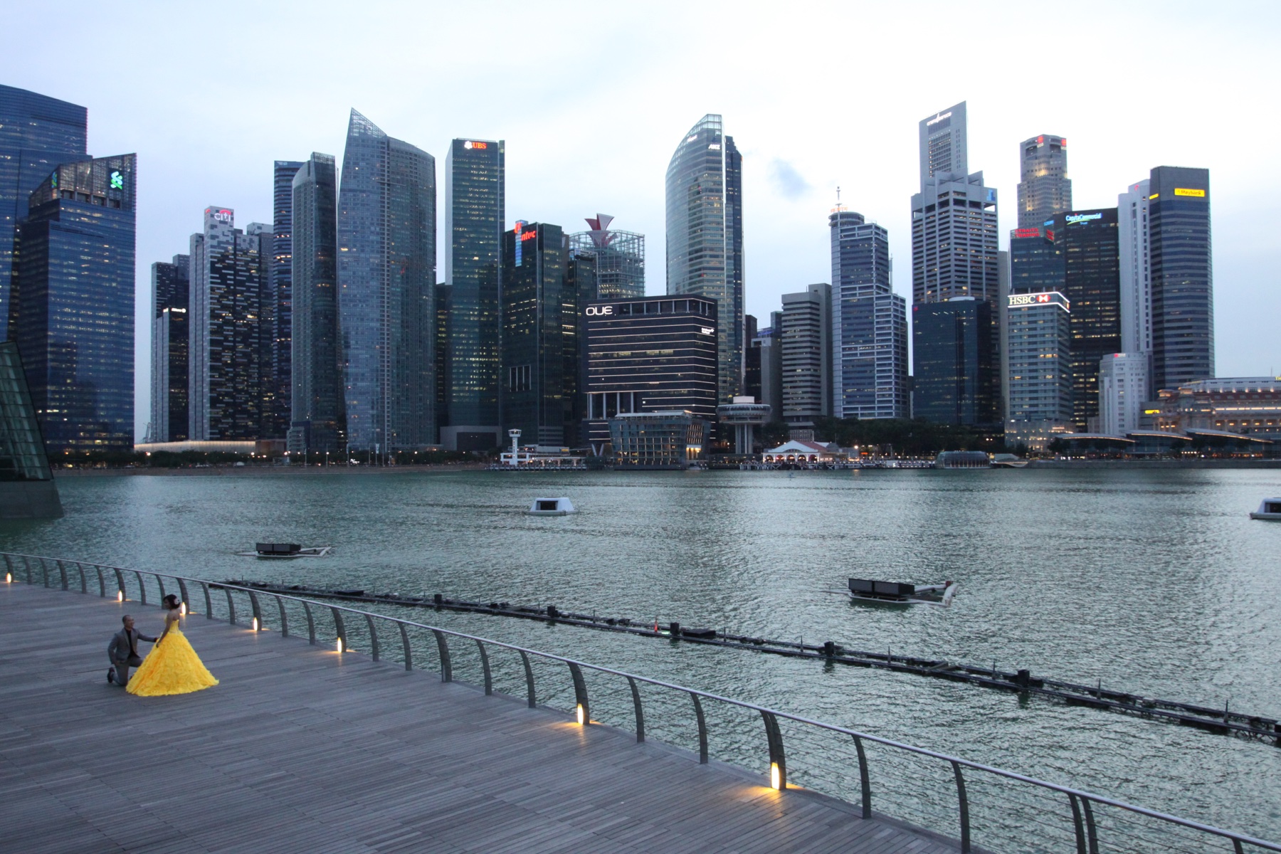 Yellow Gown at Marina Bay