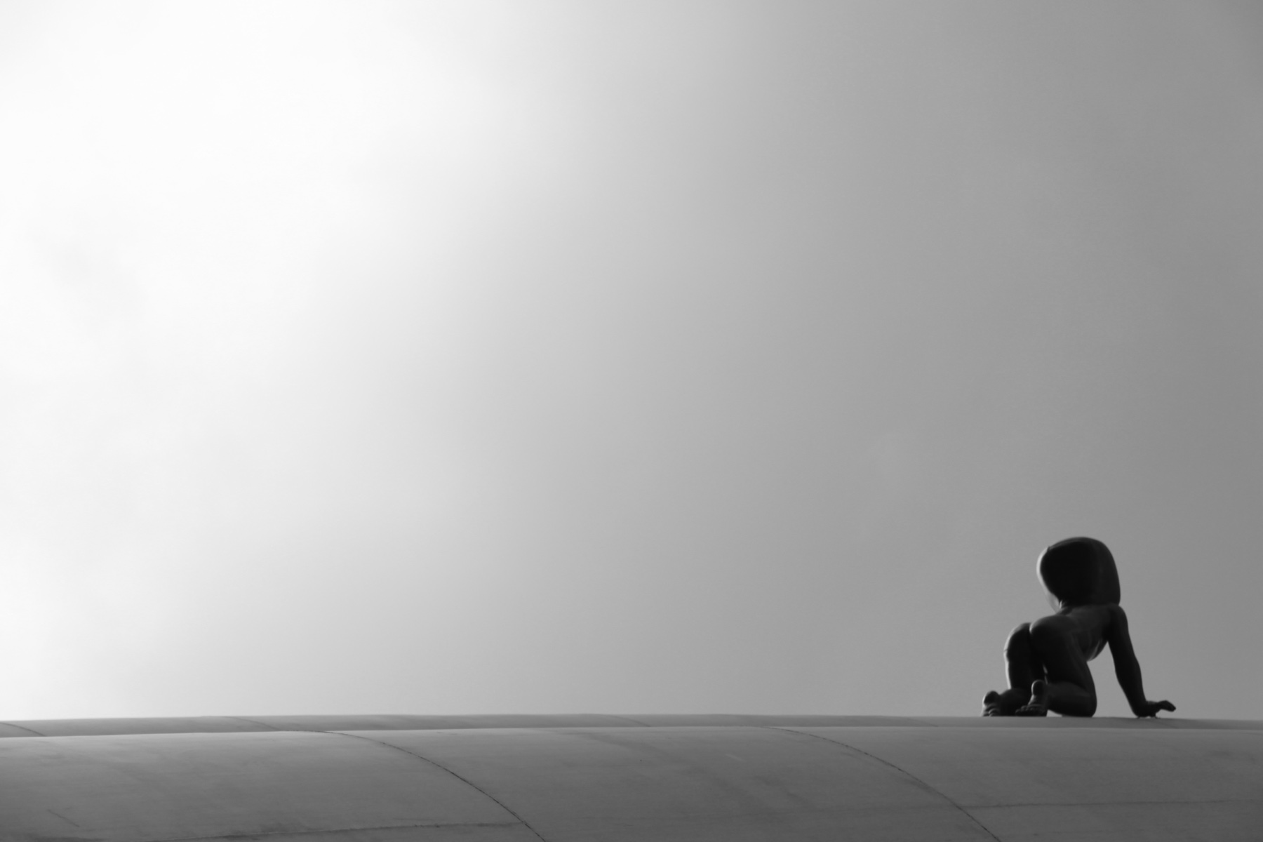 Statue Silhouette on the Roof